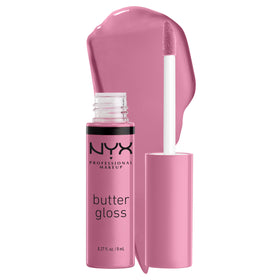 NYX Butter Gloss Eclair 20g vue avant avec couleur rose
