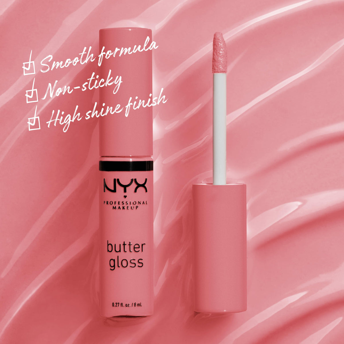 NYX Butter Gloss Tiramisu tube arrière avec ingrédients