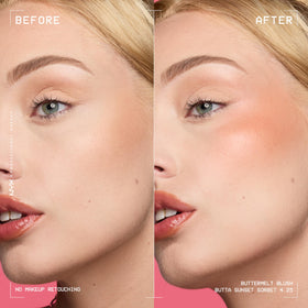 NYX Buttermelt Blush 12H Butta Sunset Sorbet swatch on skin
