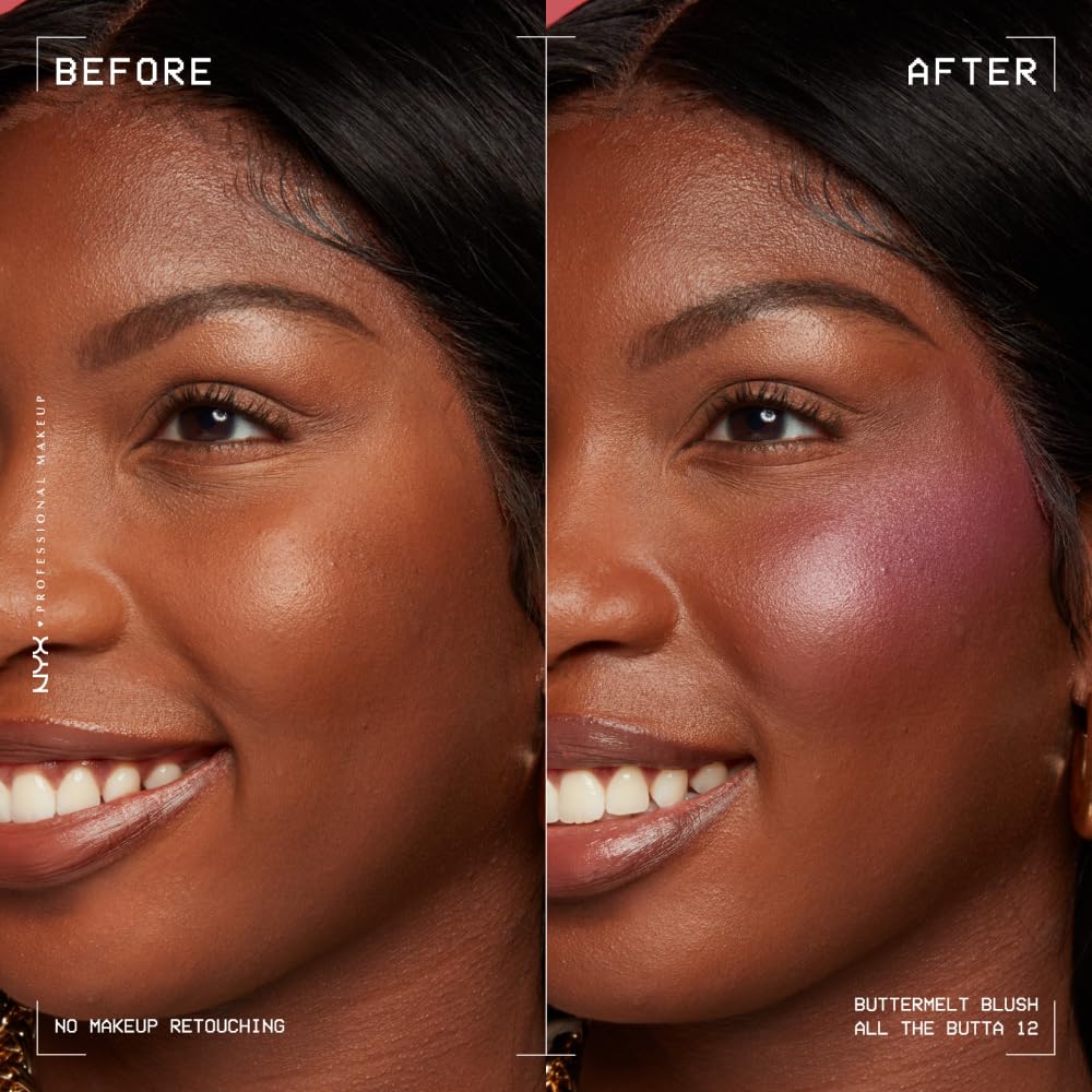 NYX Buttermelt Blush 68g application sur le visage