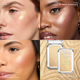 NYX Buttermelt Highlighter 55g application sur les joues