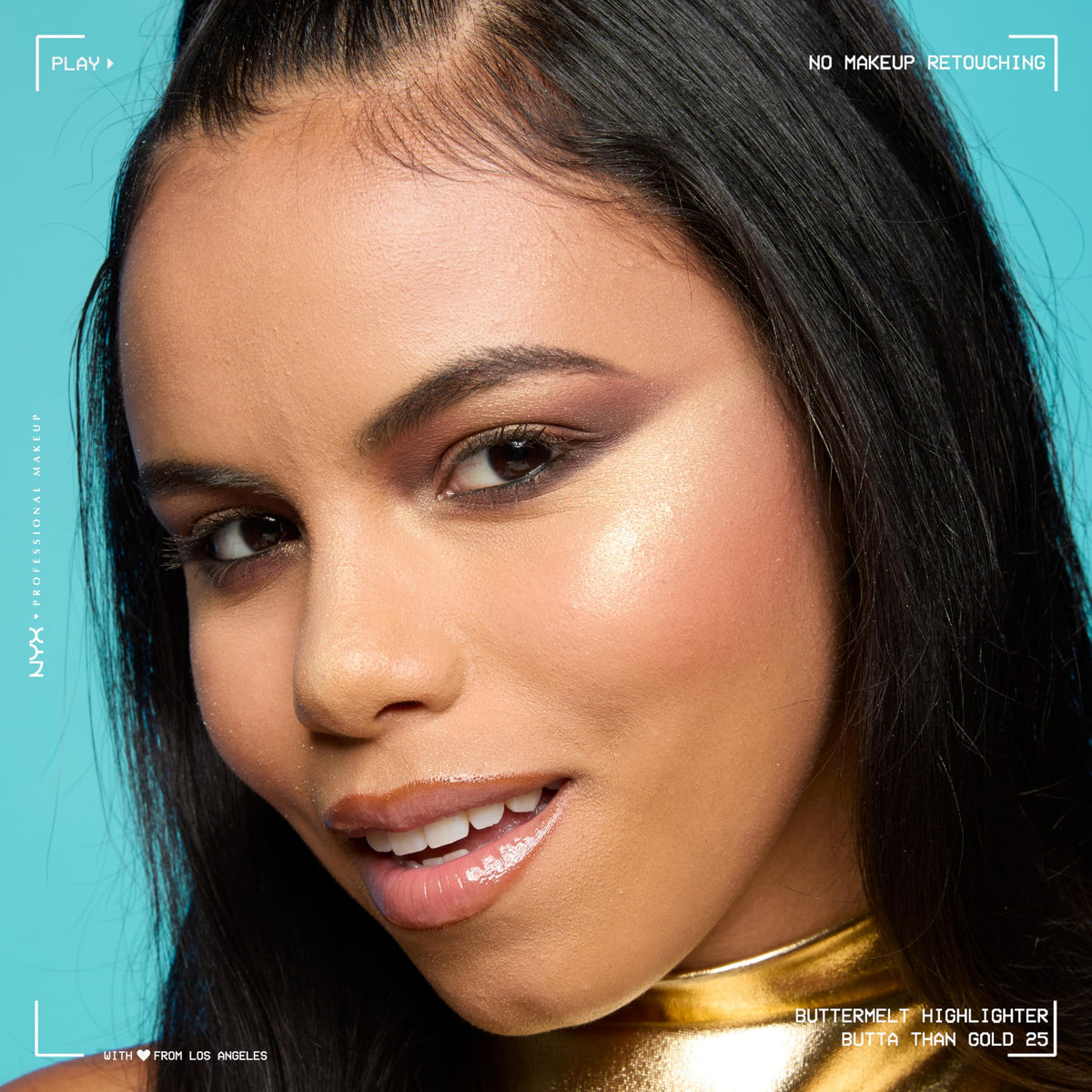NYX Buttermelt Highlighter 55g en gros plan sur la texture