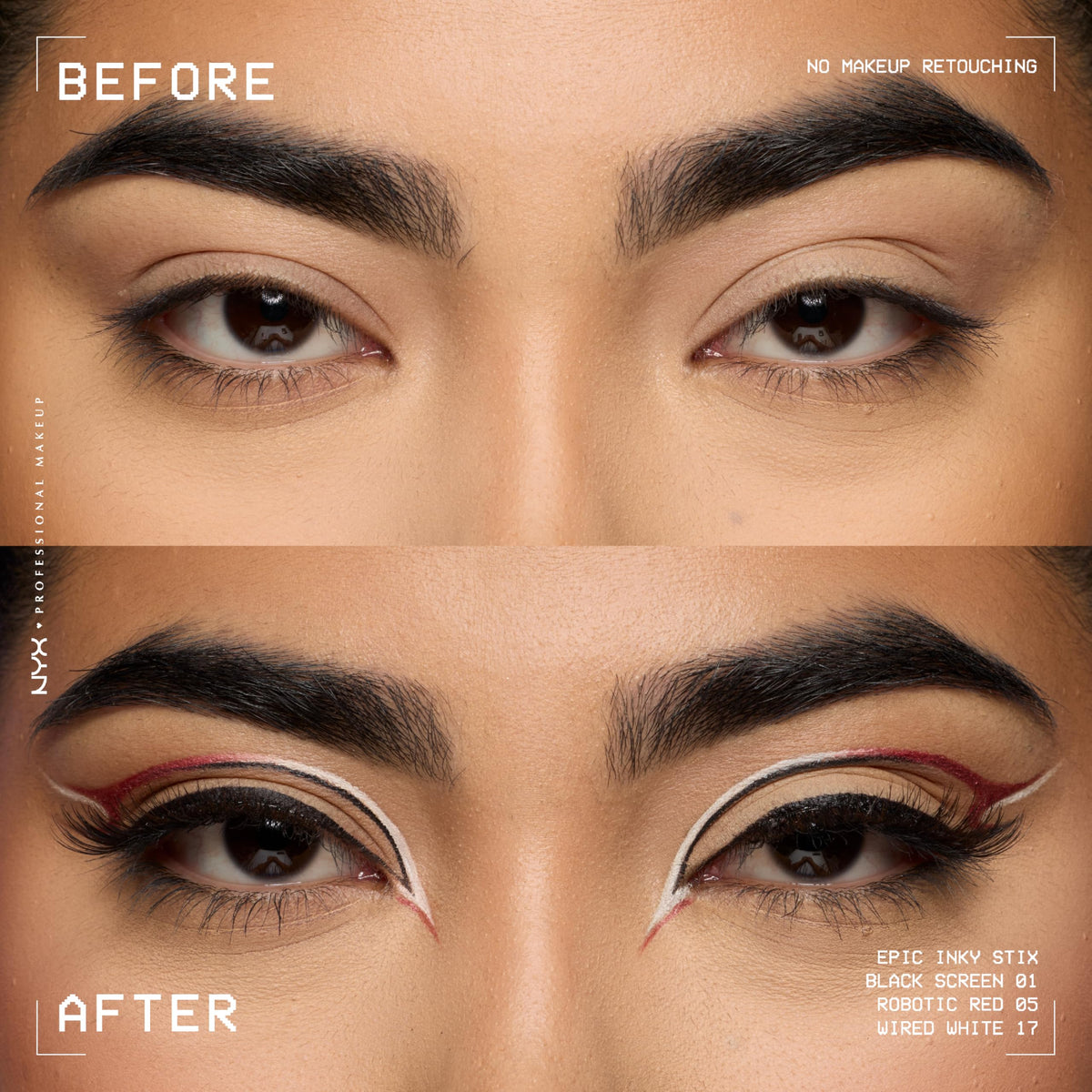 NYX Epic Inky Stix Eyeliner 13 On-Lime avec autres produits de maquillage