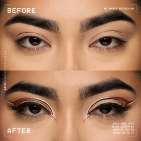 NYX Epic Inky Stix Eyeliner 13 On-Lime avec autres produits de maquillage