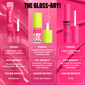 NYX Jelly Job Lip Gloss avec autre maquillage