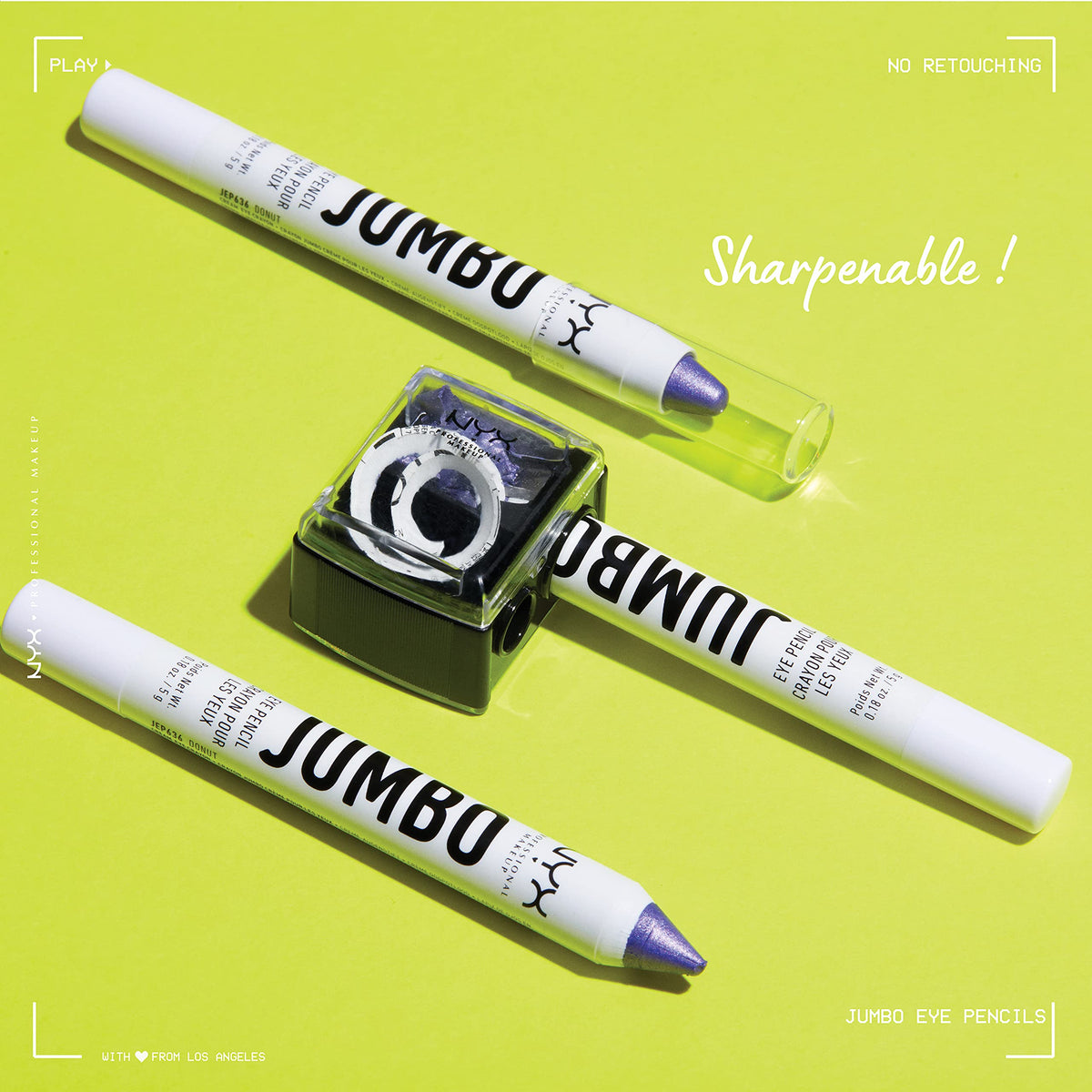 NYX Jumbo Eye Pencil 10g couleur Macaroon (Mint) en usage
