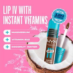NYX Lip IV Gloss Hydratant sur fond neutre