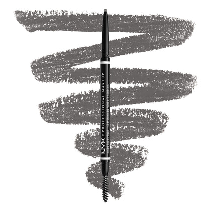 NYX Micro Brow Pencil gris vue de face avec pointe fine