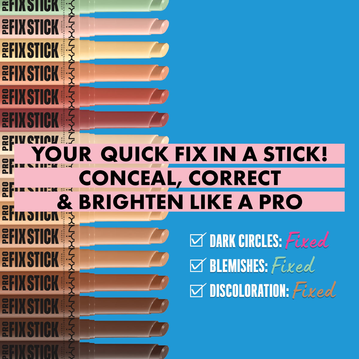 NYX Pro Fix Stick Correcting Concealer application sur la main