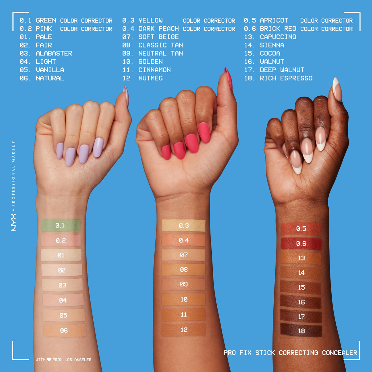 NYX Pro Fix Stick Correcting Concealer utilisé sur un visage