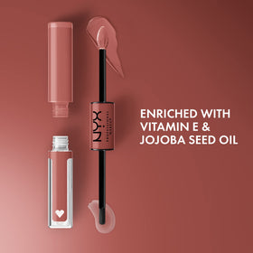NYX PROFESSIONAL MAKEUP Shine Loud rouge à lèvres avec gloss transparent ouvert