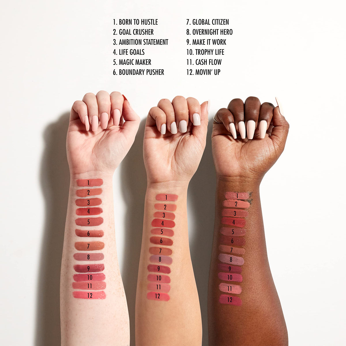 NYX PROFESSIONAL MAKEUP Shine Loud swatch de couleur sur la peau