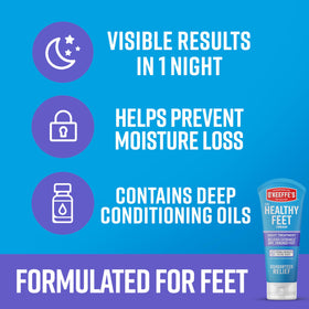 O'Keeffe's Crème de Nuit pour Pieds Sains tube sur une surface en bois