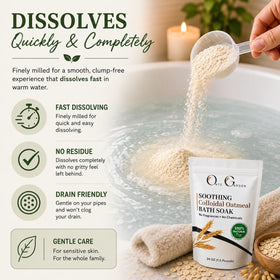 Oats Garden bain d'avoine colloïdal sur une surface en bois