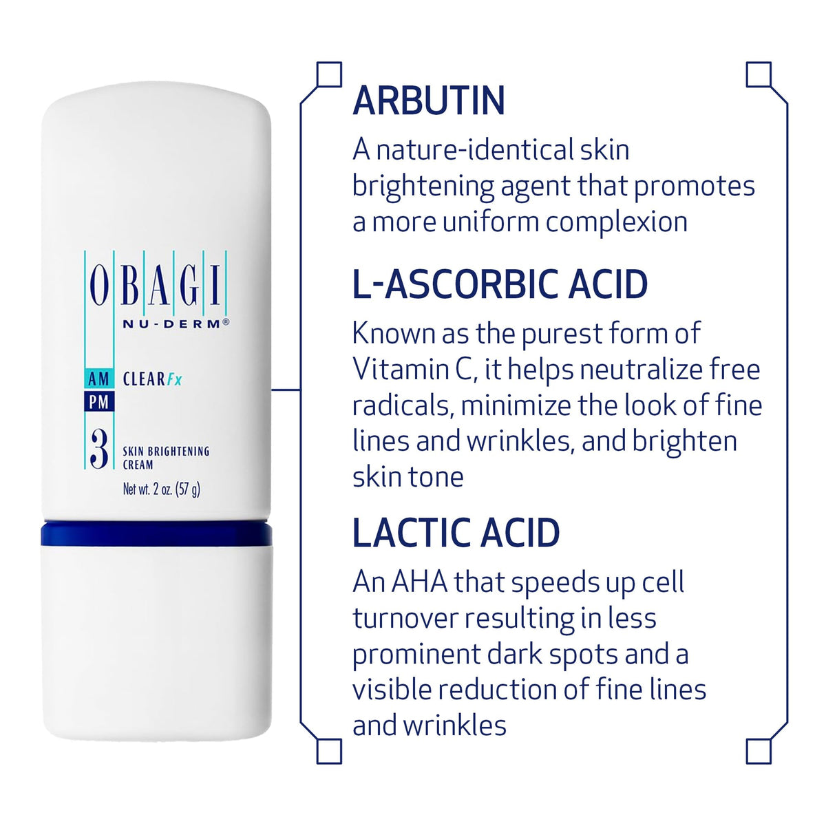 Obagi Medical Crème Nu-Derm Clear FX 80g packaging