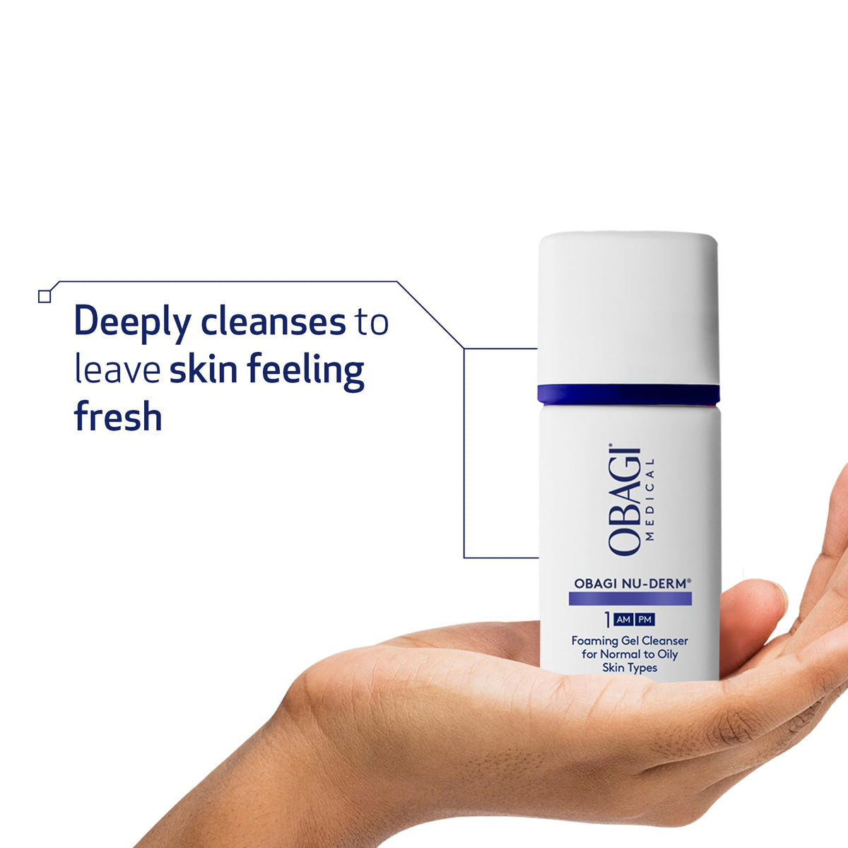 Obagi Medical Gel Nettoyant Moussant 59 ml en vue de côté