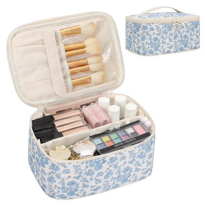 OCHEAL sac de maquillage portable avec fleurs, vue avant
