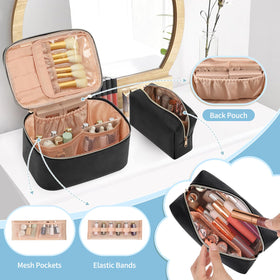 OCHEAL trousse de maquillage avec plusieurs poches intérieures
