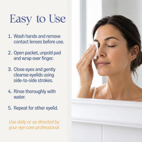 OCuSOFT lingettes nettoyantes pour paupières utilisation sur le visage