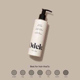 Odele Après-Shampoing Vegan 32 fl oz en utilisation sur cheveux