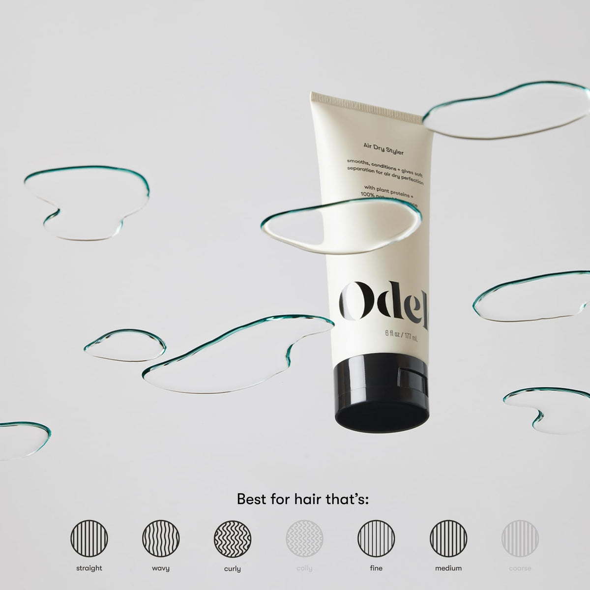 Odele Gel Coiffant Sèche à l'Air 200g, application sur cheveux humides