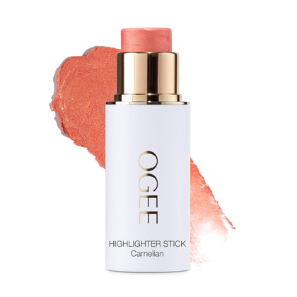 Ogee Sculpted Face Stick Carnelian vue avant avec emballage