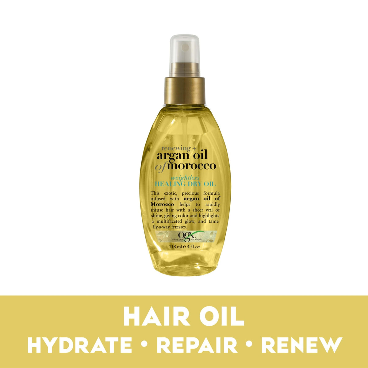 OGX Huile Sèche Réparatrice d'Argan du Maroc 120g vue arrière