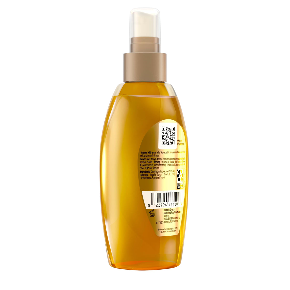 OGX Huile Sèche Réparatrice d'Argan du Maroc en situation d'utilisation