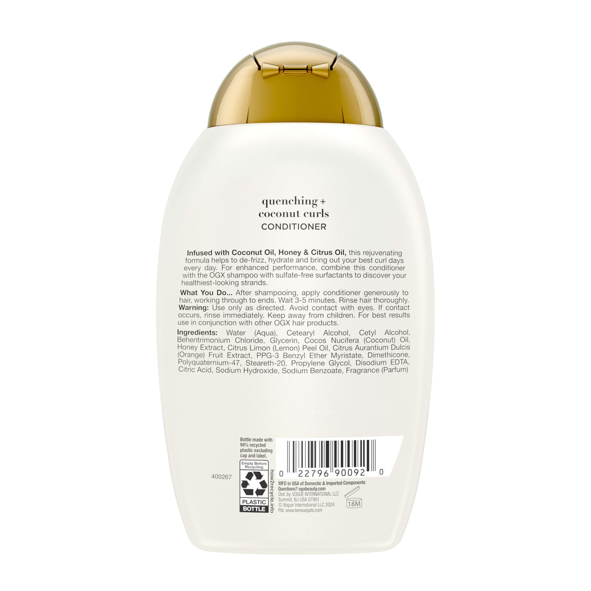 OGX Quenching Coconut Curls - ambiance de salle de bain