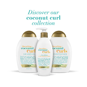 OGX Quenching + Coconut Curls Lait Coiffant 180ml sur cheveux humides