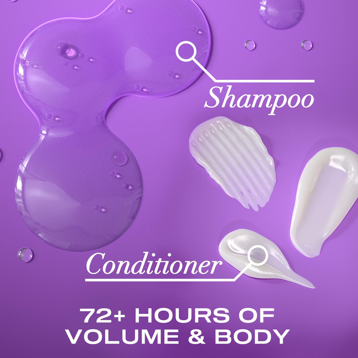 OGX Shampoo et Après-Shampooing Biotin et Collagène ensemble sur fond blanc