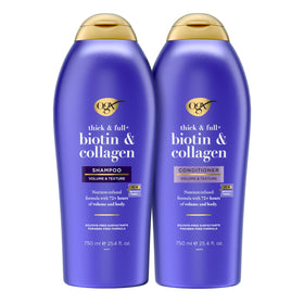 OGX Shampoo Thick and Full 25,4oz bouteille vue de face