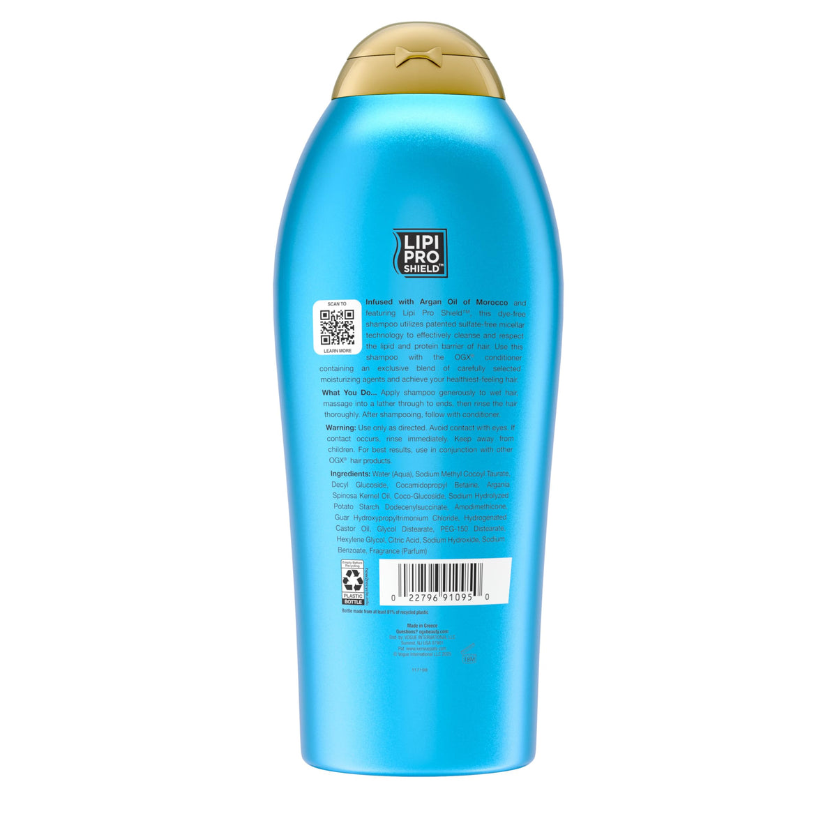 OGX shampooing à l'huile d'argan du Maroc avec ingrédients naturels