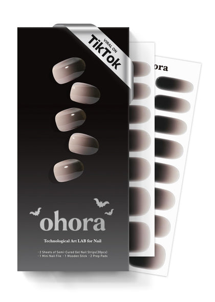 ohora Bandes de Vernis à Ongles Semi-Cuites N Dark Veil - Vue de l'emballage