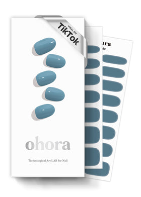 ohora bandes de vernis semi-cuites bleu modèle avant
