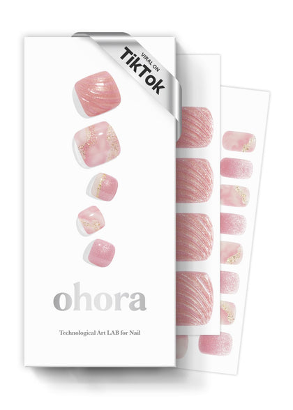 ohora bandes de vernis semi-cuites P Mermaid Dust avant application