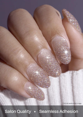 ohora Semi Gel Nail Strips application process