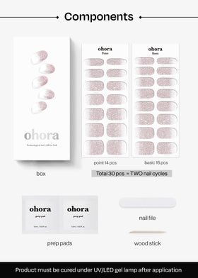 ohora Semi Gel Nail Strips in various sizes