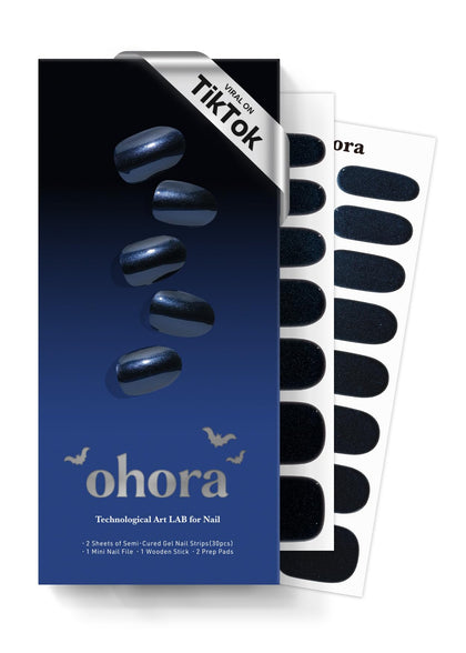 ohora Semi Gel Nail Strips N Navy Chrome vue de face