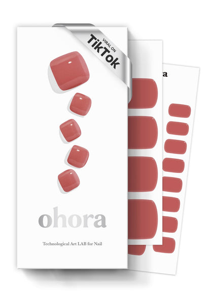 ohora Semi Gel Pedi Strips boîte avec 30 autocollants à ongles