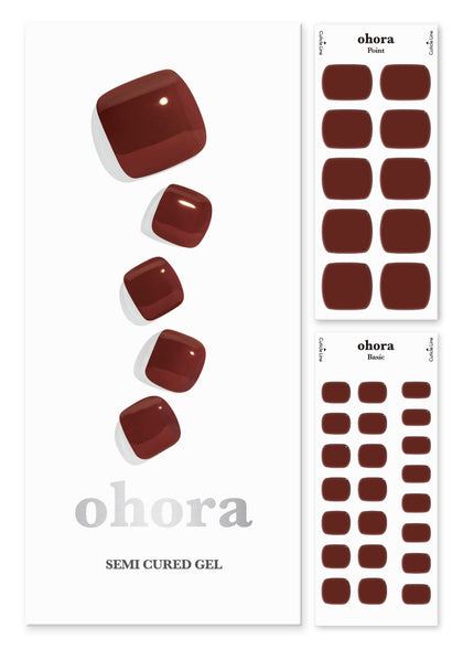 ohora Semi Gel Pedi Strips P Chilly Red packaging front view