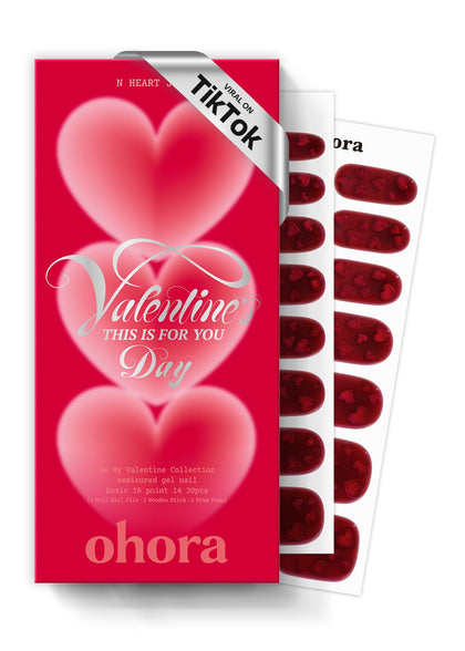 ohora Strips de Vernis Semi-Cuirs N Heart Jelly boîte avec 30 wraps