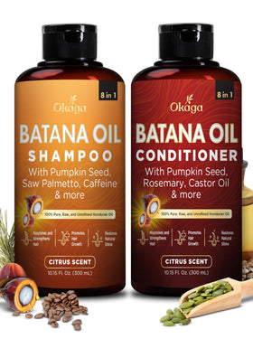 Okaga Shampooing Batana 10,15 oz face avec étiquette