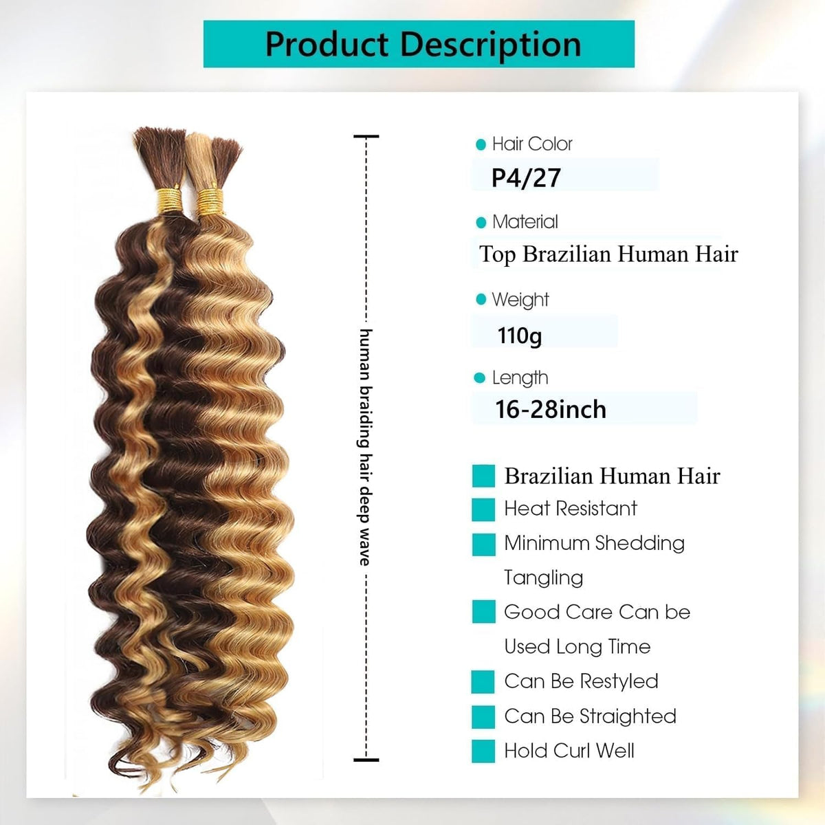OKVOKV cheveux pour tresses, style boho