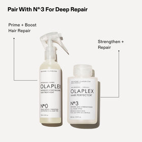 Olaplex N°.0 traitement capillaire 155 mL sur une coiffeuse