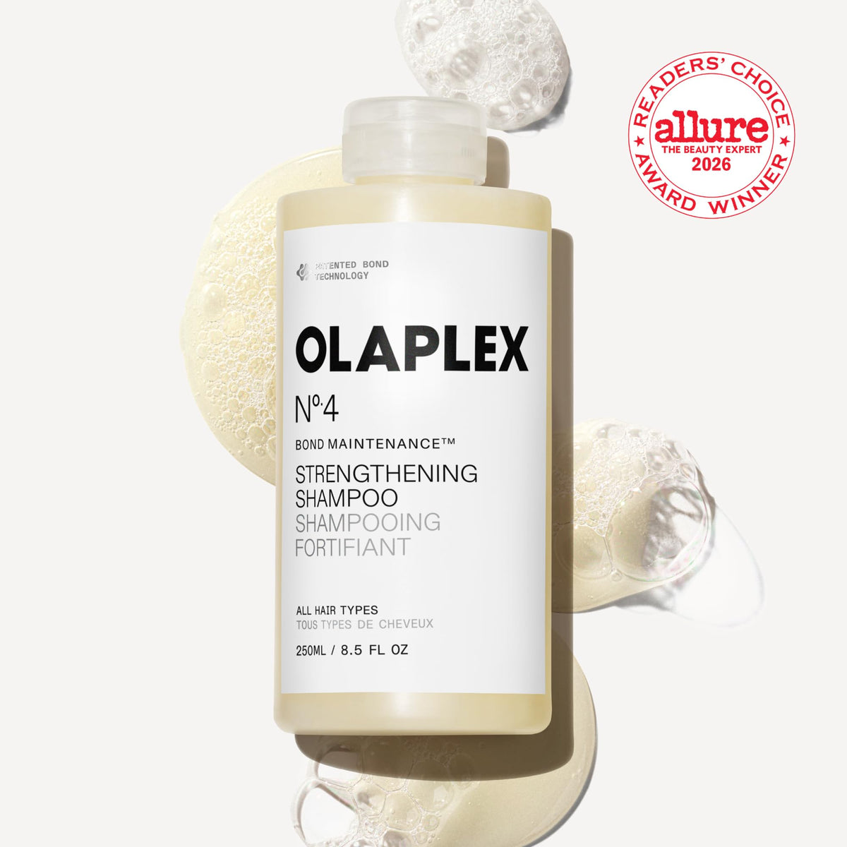 Olaplex N°.4 Shampooing avec pompe, vue de côté