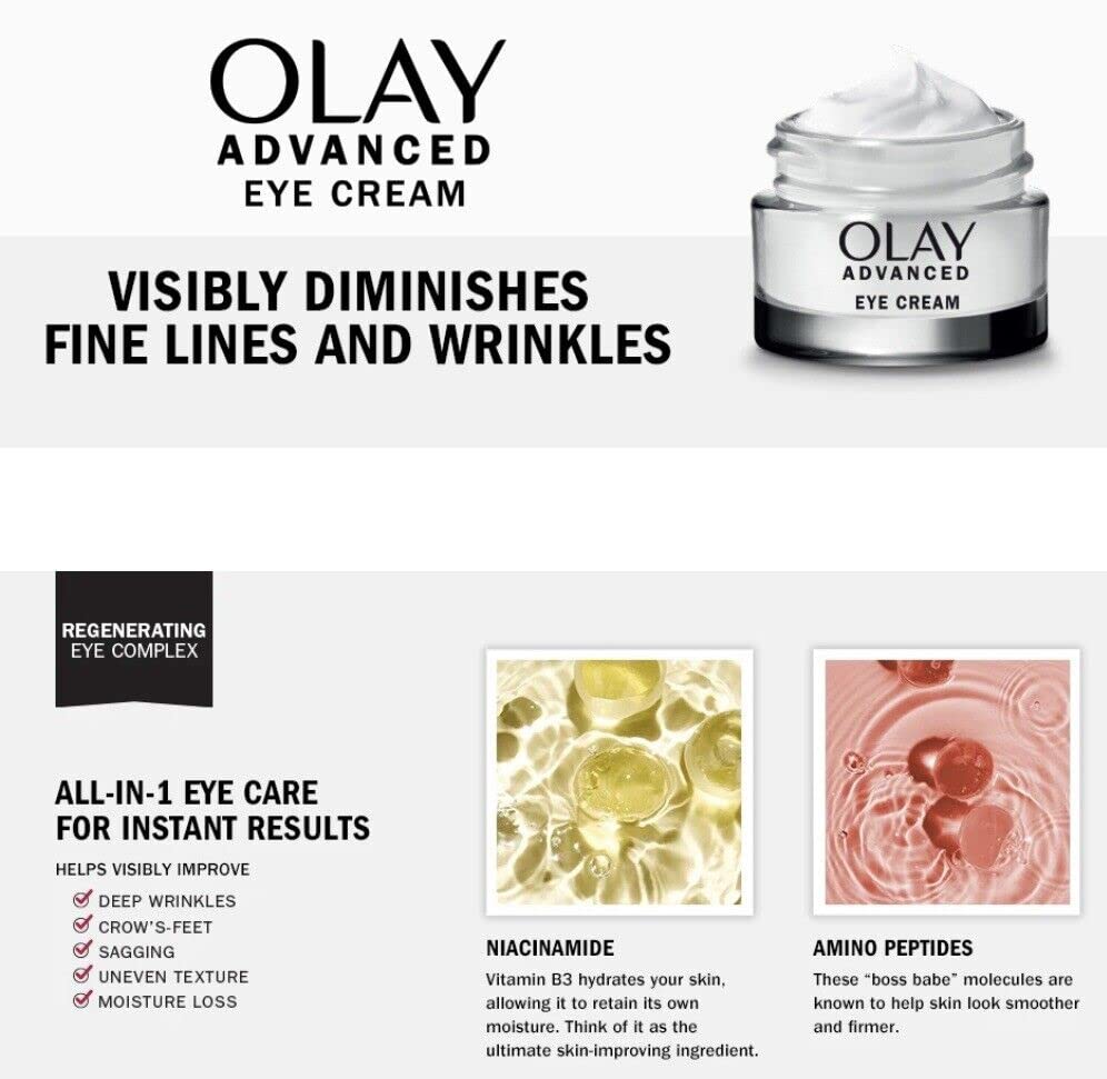Olay Crème Contour des Yeux 0,5 oz application autour des yeux