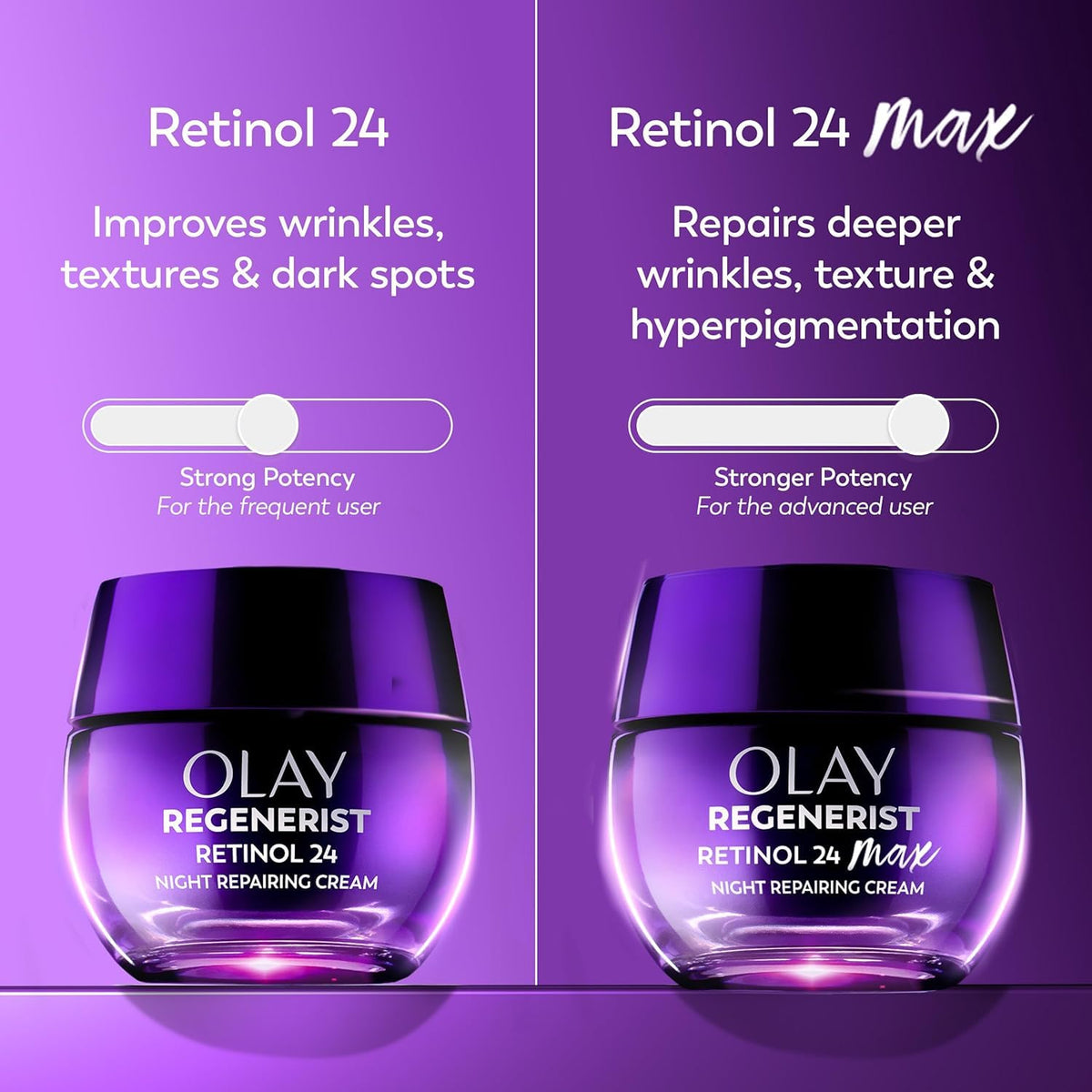 Olay Crème de Nuit MAX près d'une serviette