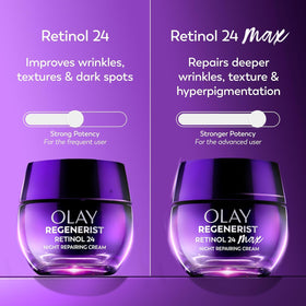 Olay Crème de Nuit MAX près d'une serviette