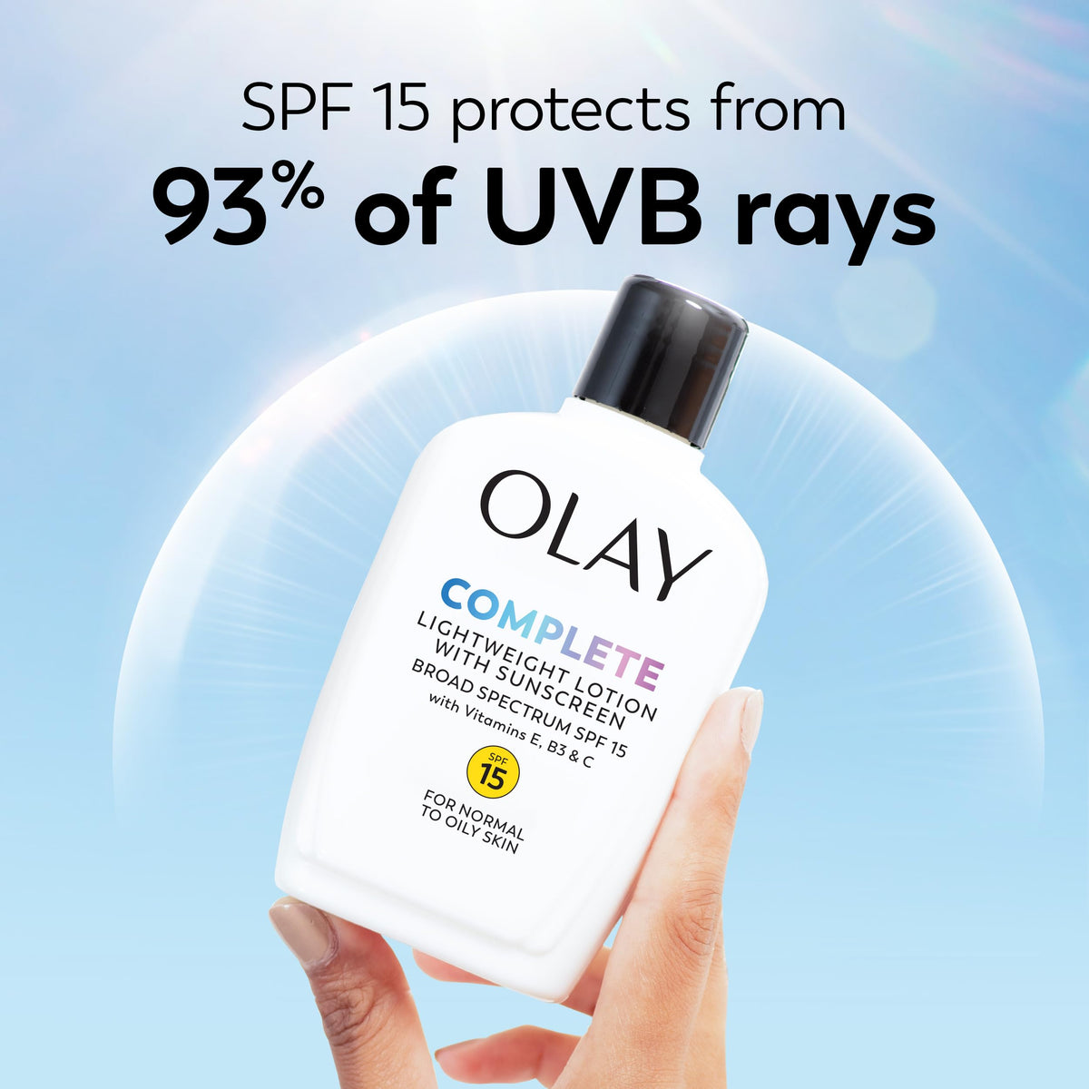 Olay Crème Hydratante Visage SPF 15 arrière avec ingrédients